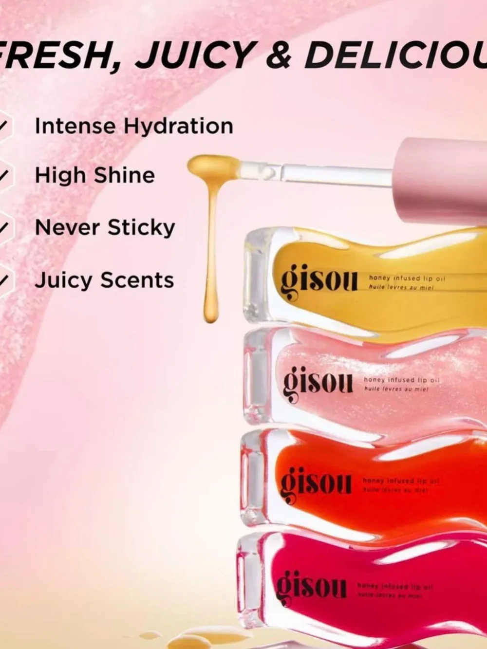 Gisou Honey Infused Lip Oil ~ Strawberry Sorbet ~ NWOT